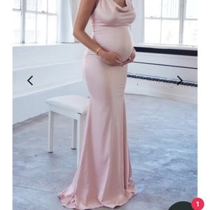 Pink maternity dress